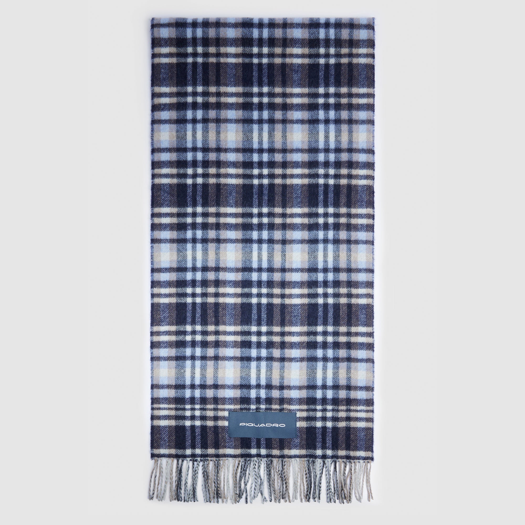 Women s check scarf with fringes