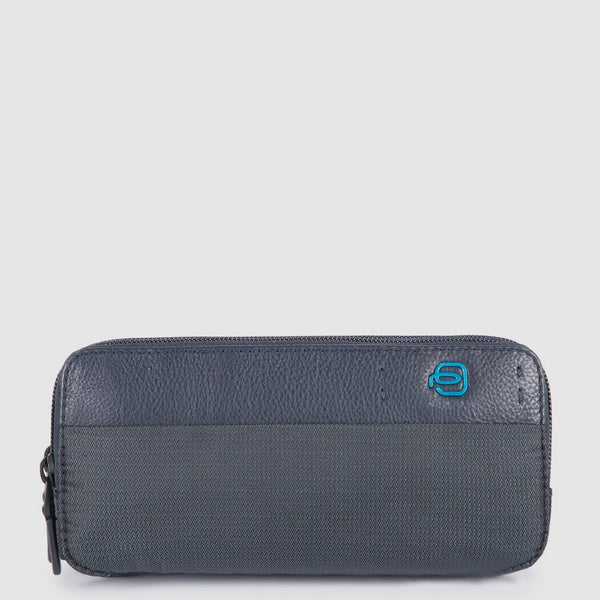 Case with three dividers and wrist strap