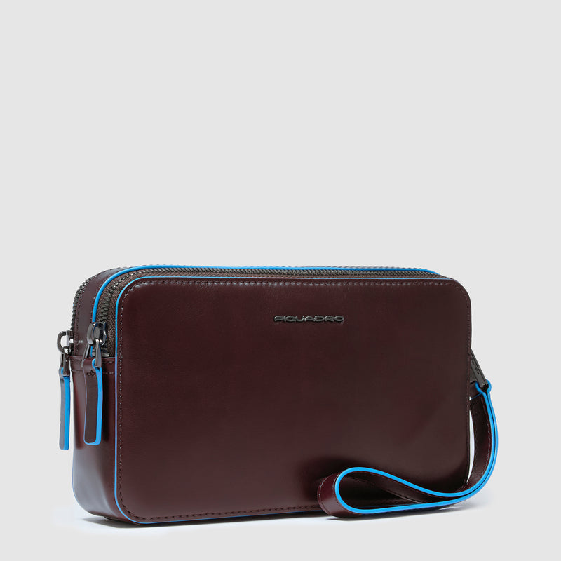 Men’s wrist clutch bag with front slip pocket