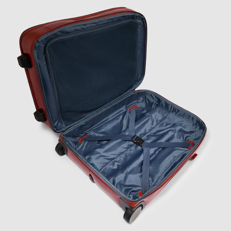 Cabin suitcase with garment sleeve