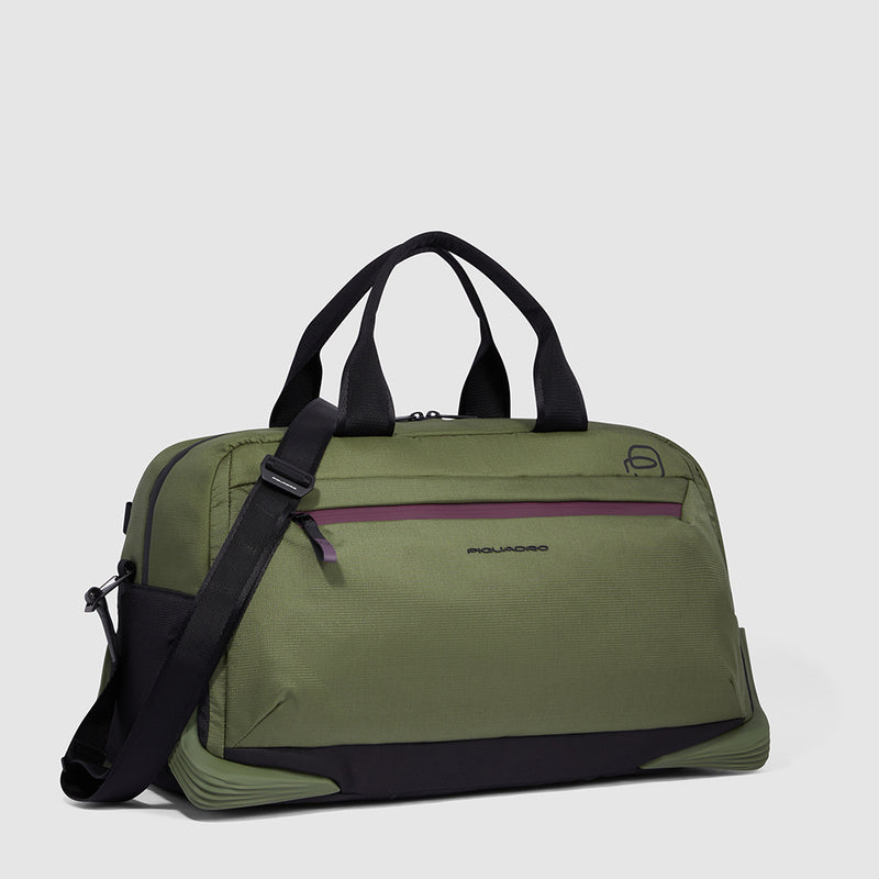 Modular duffel bag in recycled fabric