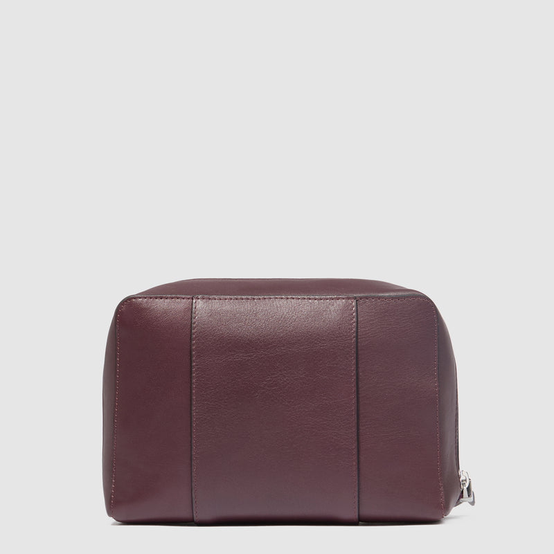 Leather make-up bag