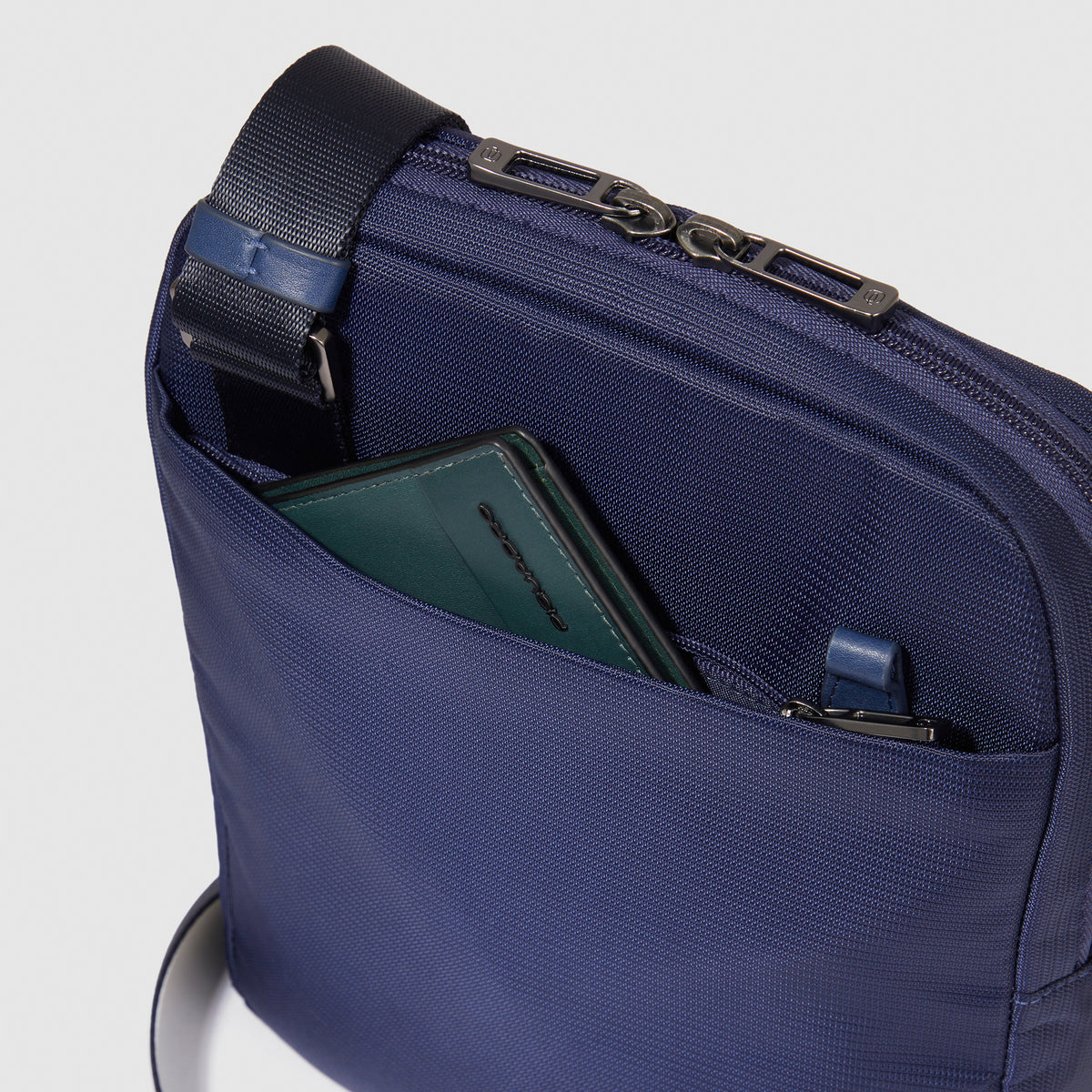 iPad® crossbody bag in recycled fabric