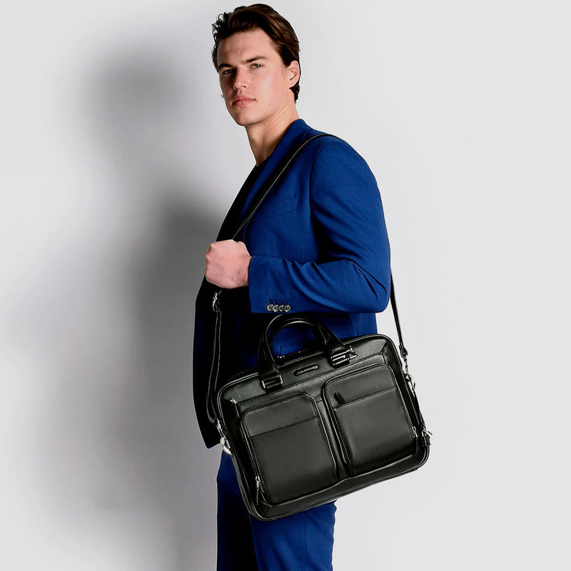 Slim portfolio computer briefcase with iPad®Air/Ai