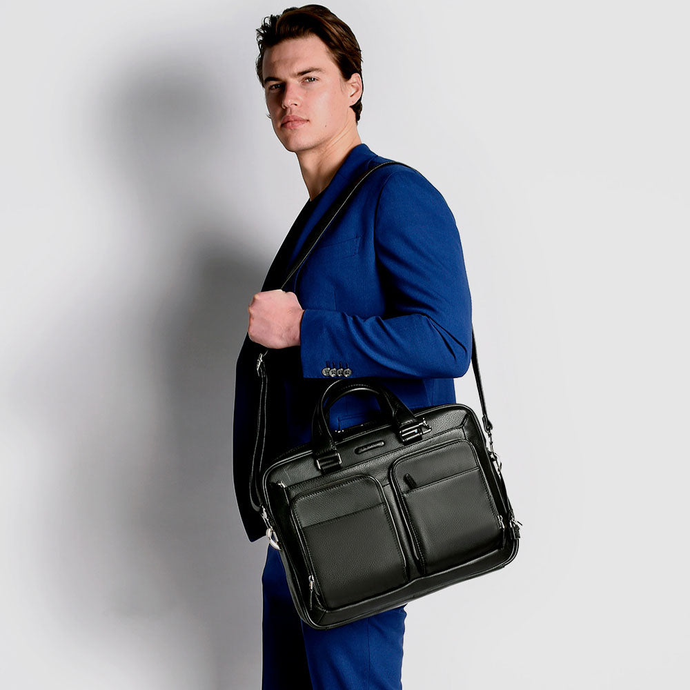 Slim portfolio computer briefcase with iPad®Air/Ai