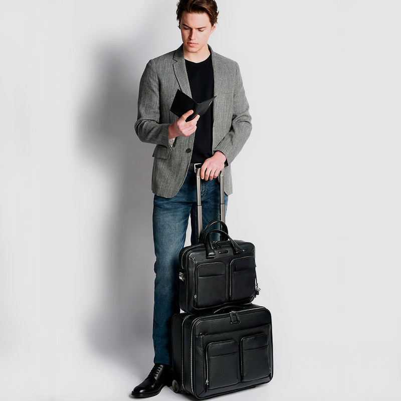 Slim portfolio computer briefcase with iPad®Air/Ai