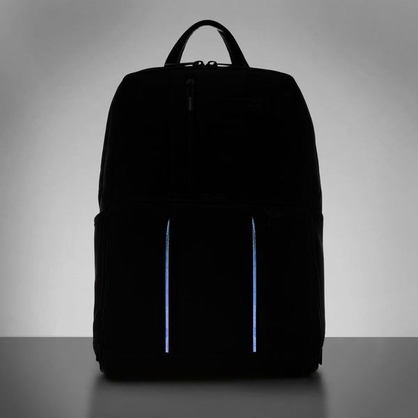 Laptoprucksack aus rezykliertem Stoff mit LED Lich