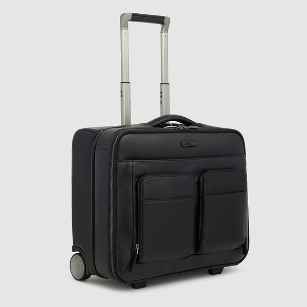 Wheeled computer briefcase with iPad® compartment