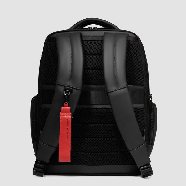 Water resistant backpack with fast-check opening