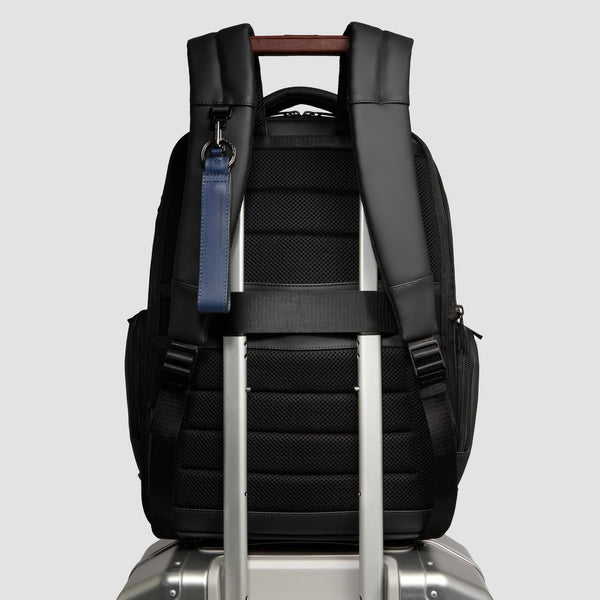 Water resistant backpack with fast-check opening