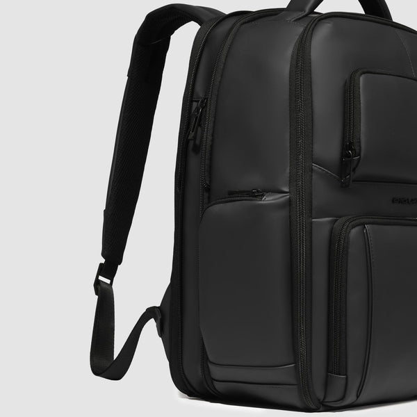 Water resistant backpack with fast-check opening