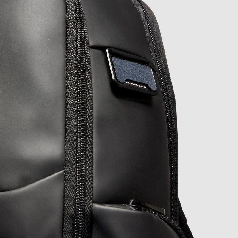 Water resistant backpack with fast-check opening