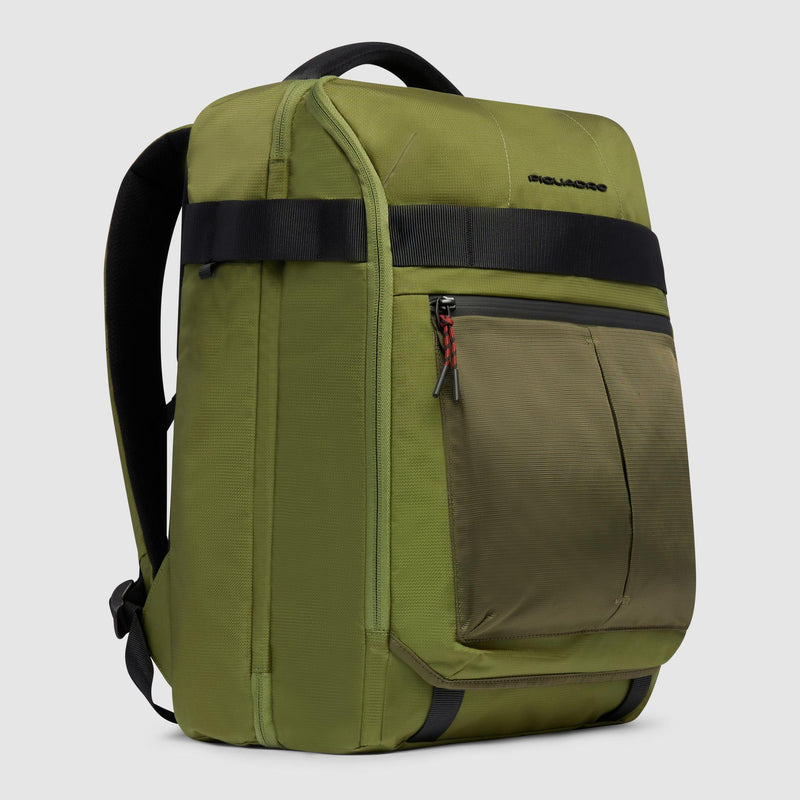 Travel laptop backpack 17,3" in recycled fabric