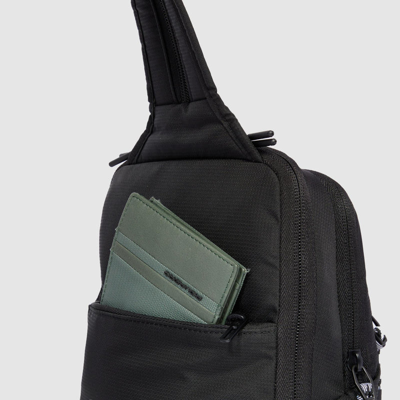 Sling bag for iPad®mini in recycled fabric