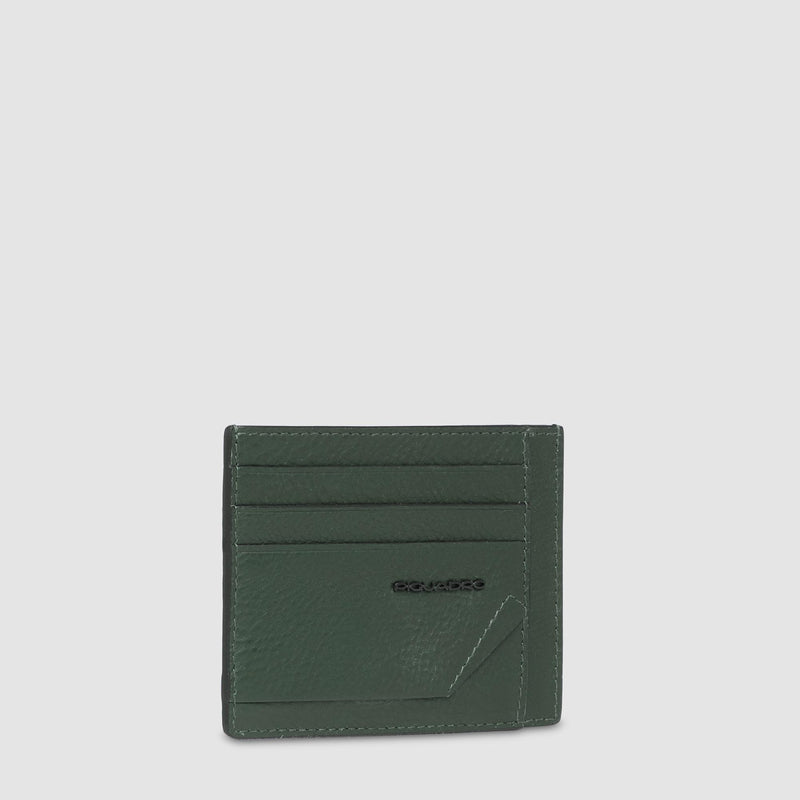 Leather men's slim credit card pouch