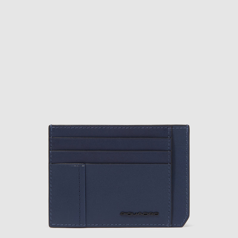 Leather men's slim credit card pouch