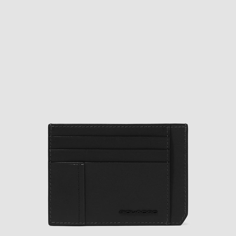 Leather men's slim credit card pouch