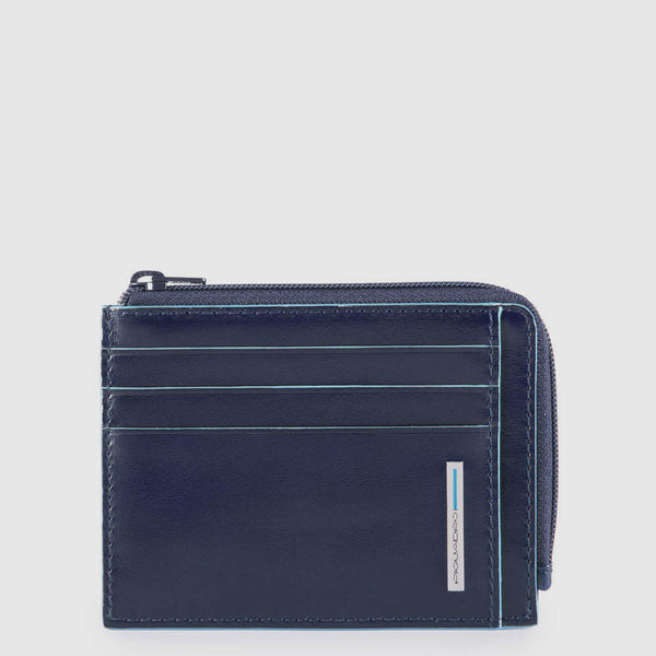 Zipped coin purse with document holder