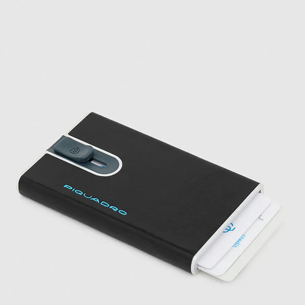 Credit card case with sliding system