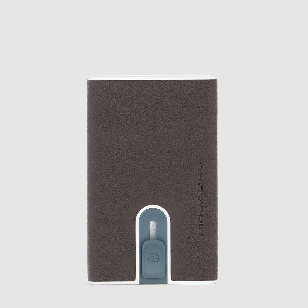 Credit card case with sliding system