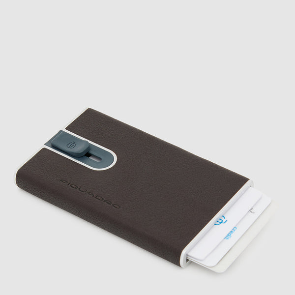 Credit card case with sliding system