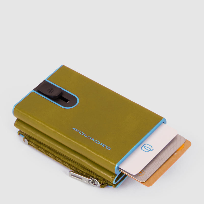 Compact wallet porta monete con sliding system