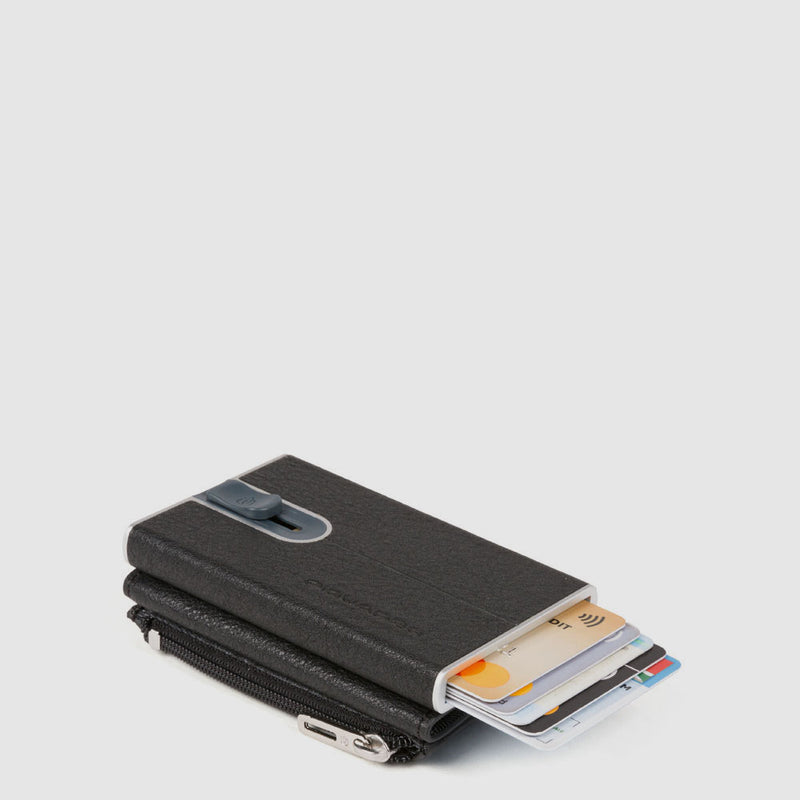 Compact wallet pour billets, monnaie et cartes de