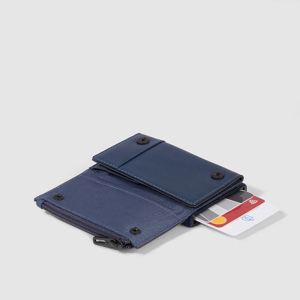 Compact Wallet mit Schiebesystem und Münz-Fach 