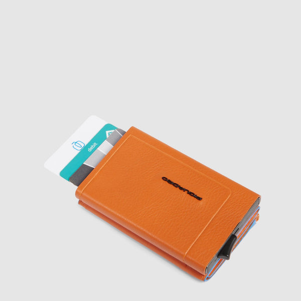 Compact wallet portamonete con sliding system