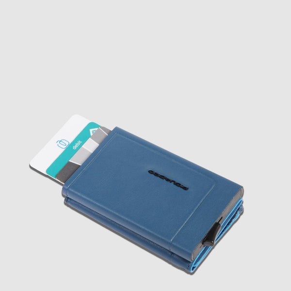 Compact wallet portamonete con sliding system