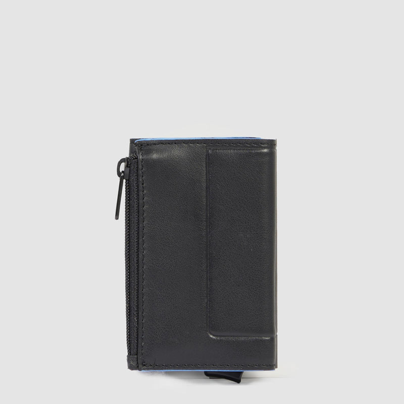 Compact wallet portamonete con sliding system