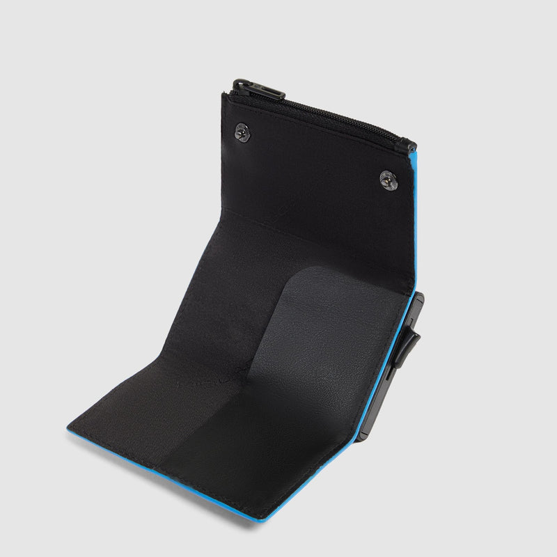 Compact wallet portamonete con sliding system