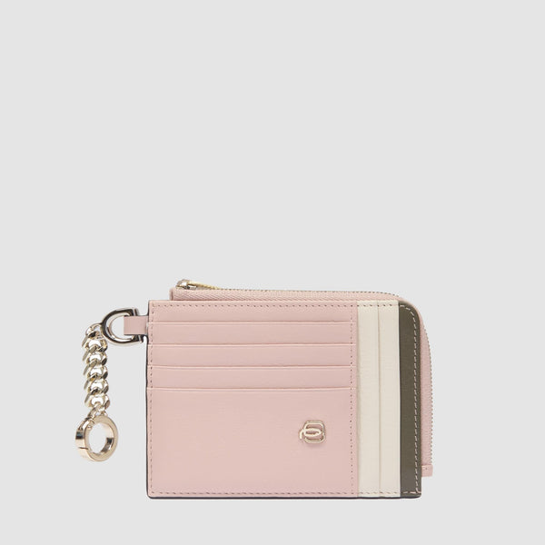 Women's card holder with keychain