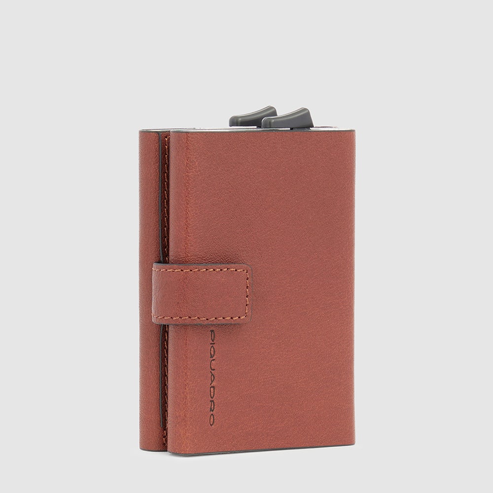 Double compact wallet with sliding system