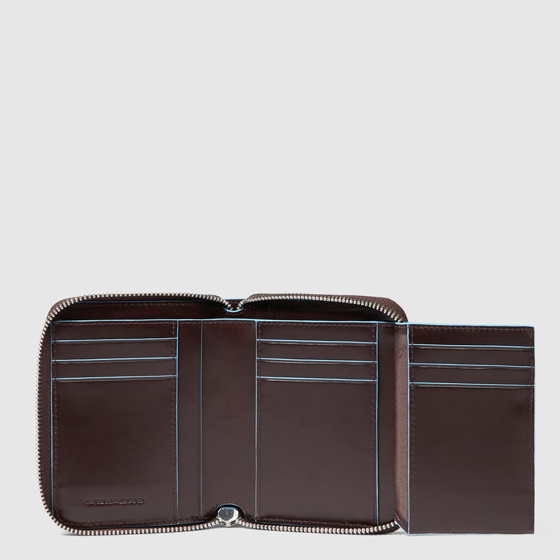 Small size, zip-around wallet