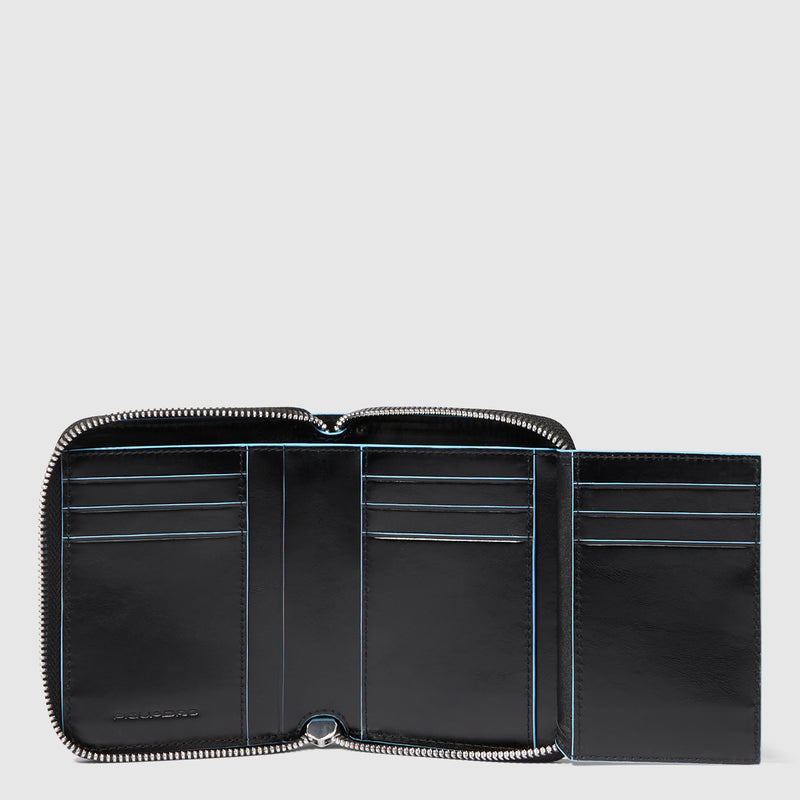 Small size, zip-around wallet