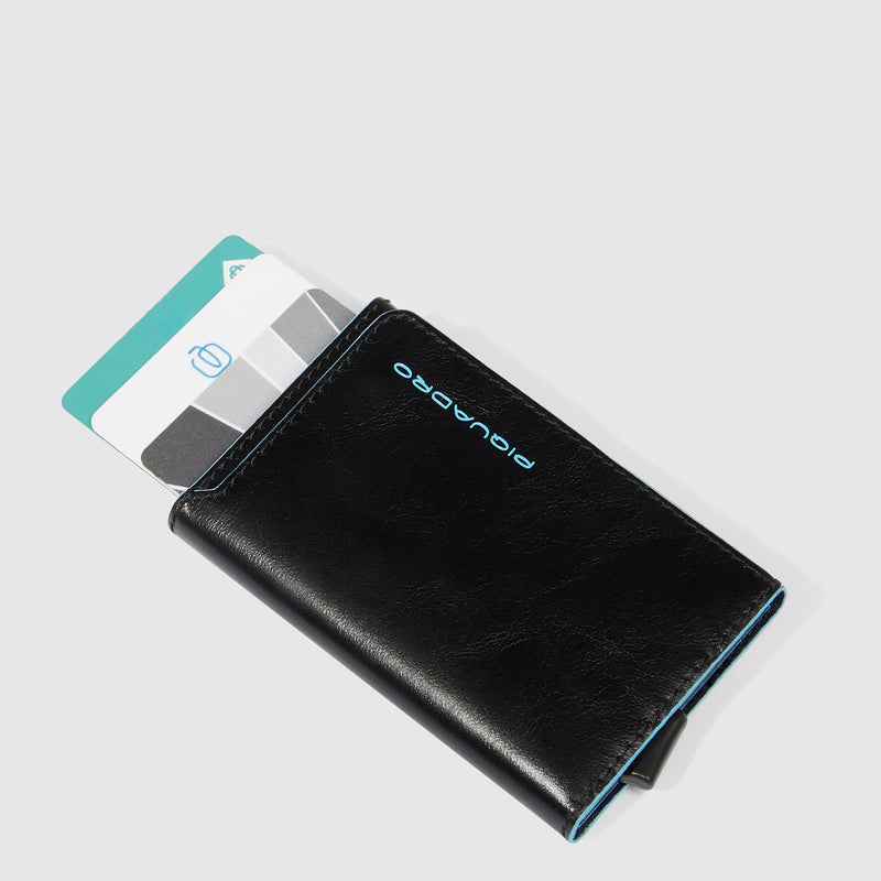 Credit card case with sliding system