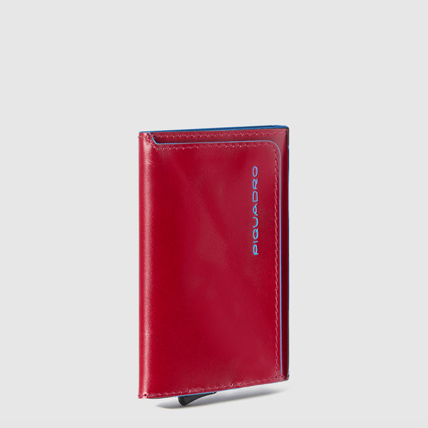 Credit card case with sliding system