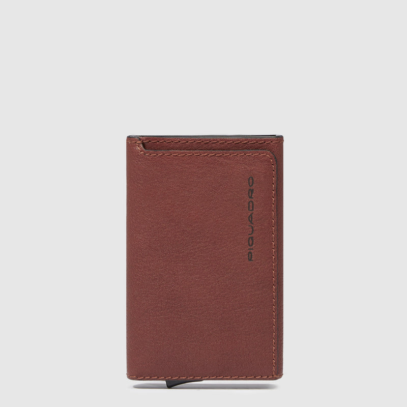 Credit card case with sliding system