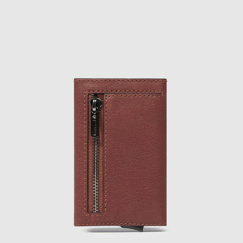 Credit card case with sliding system