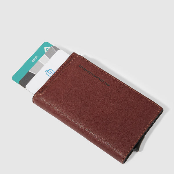 Credit card case with sliding system