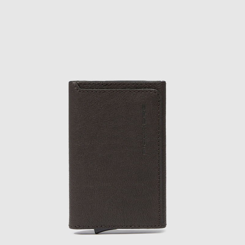 Credit card case with sliding system