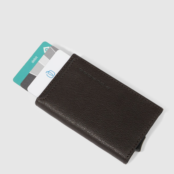 Credit card case with sliding system