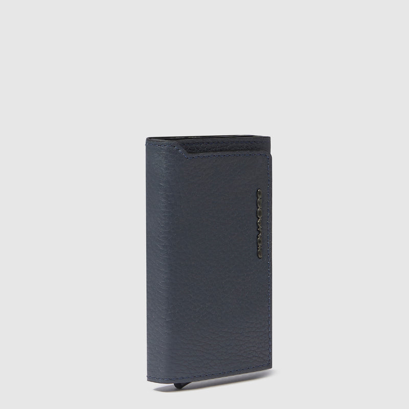 Credit card holder case with sliding system