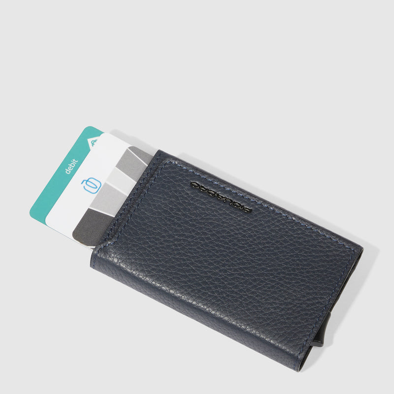 Credit card holder case with sliding system