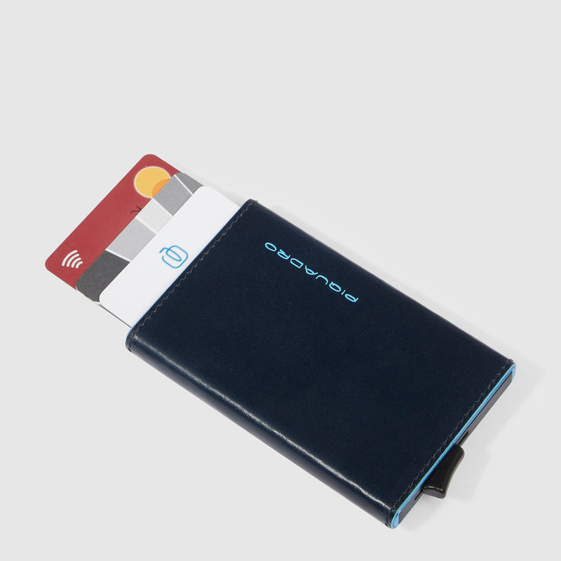 Credit card case with sliding system