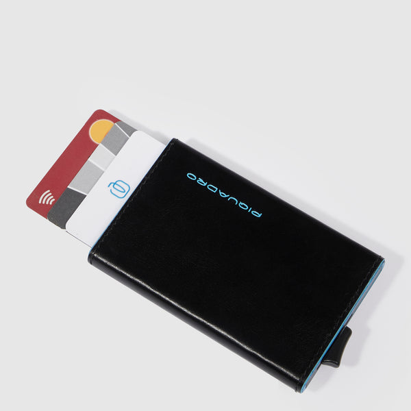 Credit card case with sliding system