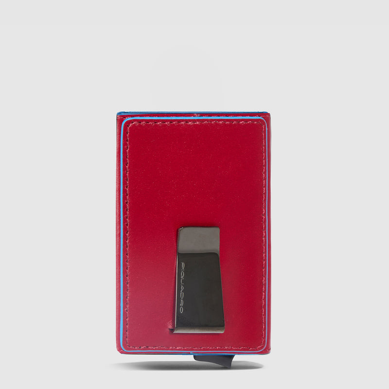 Credit card case with sliding system