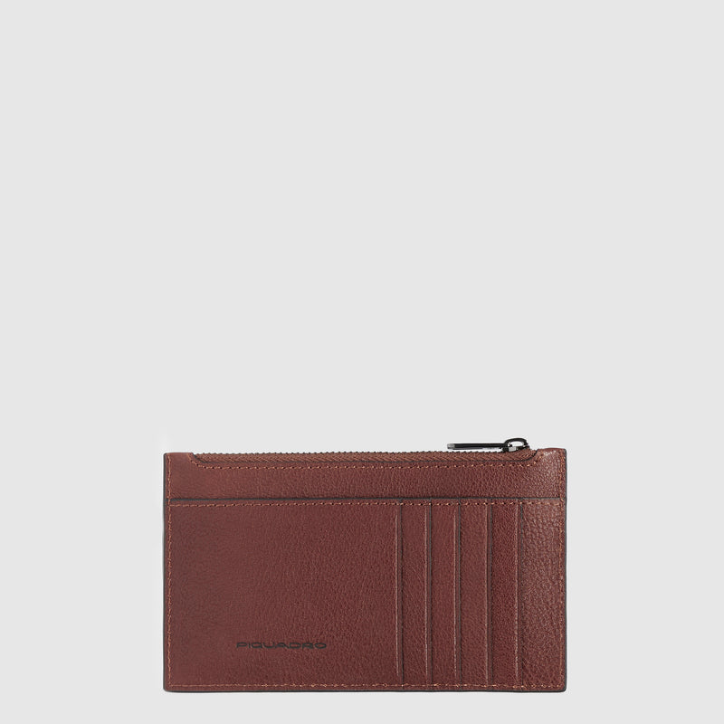 Men's slim credit card wallet with money pocket