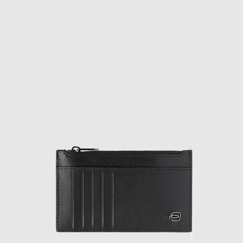 Men's slim credit card wallet with money pocket